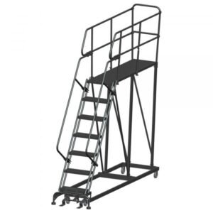 Ballymore SW-SEP7-2460 Steel Work Platform with Safety Gate 7 Steps 106-inch Height 24x60-inch Deck