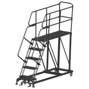 Ballymore SW-SEP5-2448 Rolling Steel Work Platform 5 Steps 86-inch Height 24x48-inch Deck