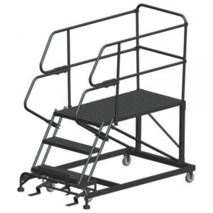 Ballymore SW-SEP3-3636 Steel Work Platform with Safety Gate 3 Steps 66-inch Height 36x36-inch Deck