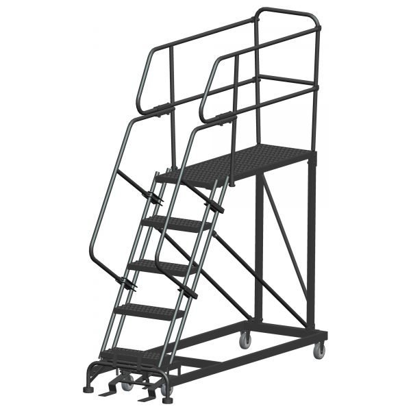 Ballymore SW-SEP5-2436 Rolling Steel Work Platform 5 Steps 86-inch Height 24x36-inch Deck