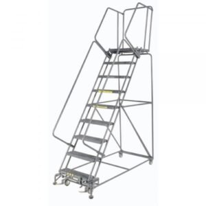 Ballymore 093214X 9-Step Rolling Ladder 123"H Serrated Grating