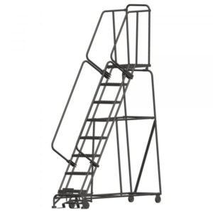 Ballymore 082421G 8-Step Narrow Aisle Ladder 113"H Grip Strut