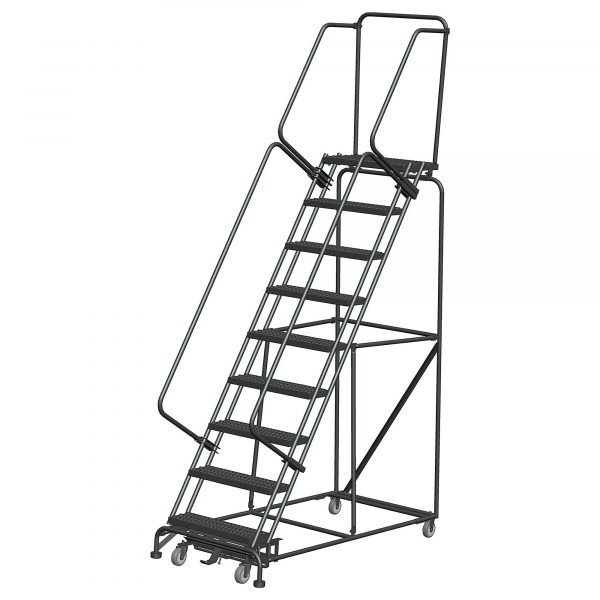 Ballymore WA093214G 9-Step Rolling Ladder 123"H Grip Strut