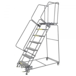 Ballymore 073221G 7-Step Rolling Ladder 103"H Grip Strut