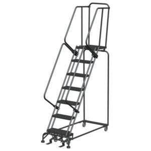 Ballymore 072421G 7-Step Narrow Aisle Ladder 103"H Grip Strut