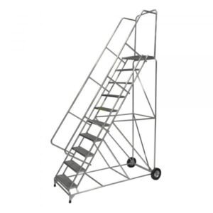 Ballymore 10-Step Wide Base Aluminum Ladder Perforated (133in H)