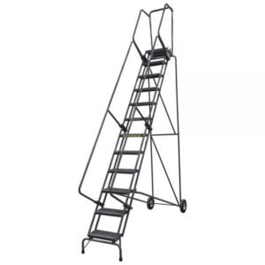 Ballymore WA093214X 9-Step Rolling Ladder 123"H Serrated