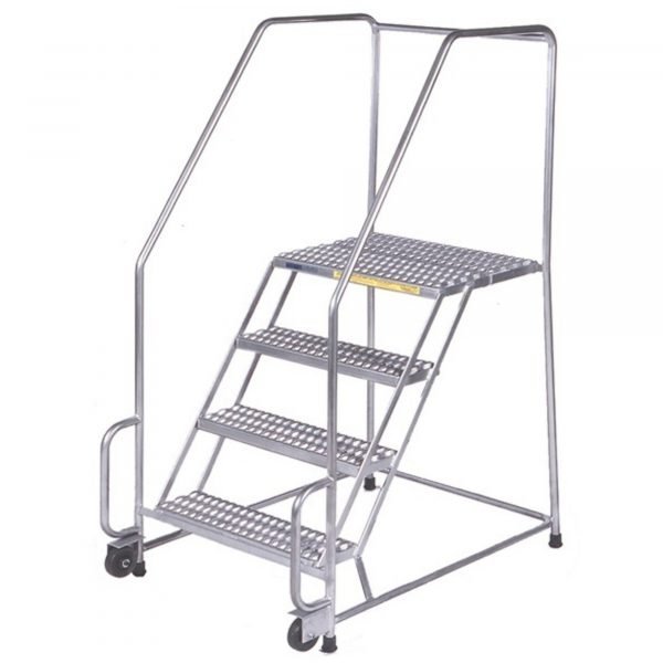 Ballymore SS230P Stainless Steel Rolling Ladder 2 Steps 49-inch Height Perforated Treads Ballymore SS230P Stainless Steel Rolling Ladder 2 Steps 49-inch Height Perforated Treads