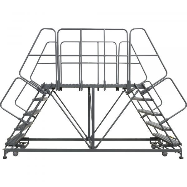 Ballymore DEP5-2460 Double-Entry Rolling Steel Work Platform 5 Steps 86-inch Height 24x60-inch Deck