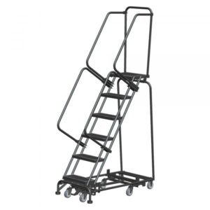 Ballymore SPL-6-X Safety Lock Steel Rolling Ladder 6 Steps 93-inch Height,