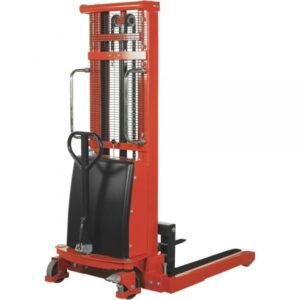 Ballymore BALLYPAL 22MSL63 Semi-Electric Pallet Stacker 2200 lb Capacity 63-inch Lift Height (Straddle Legs)**