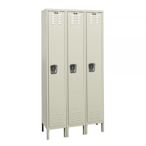 Hallowell U3258-1G-A-PT Galvanite Steel Locker, Single Tier (78"H x 36"W, Tan, Add-On)