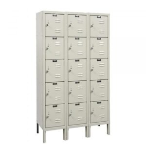 Hallowell U3256-5A-PT Premium Steel Locker, Five Tier (66"H x 36"W, Tan, Add-On)
