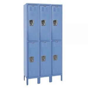 Hallowell U3258-2A-MB Premium Steel Locker, Double Tier (78"H x 36"W, Blue, Add-On)