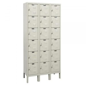 Hallowell U3228-6G-PT Galvanite Steel Locker, Six Tier (78"H x 36"W, Tan, Starter)