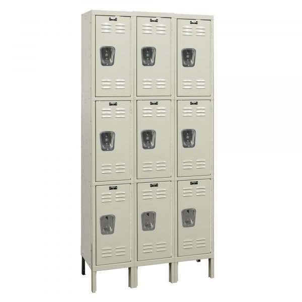 Hallowell U3288-3G-A-PT Galvanite Steel Locker, Triple Tier (78"H x 36"W, Tan, Add-On) Hallowell U3288-3G-A-PT Galvanite Steel Locker, Triple Tier (78"H x 36"W, Tan, Add-On)