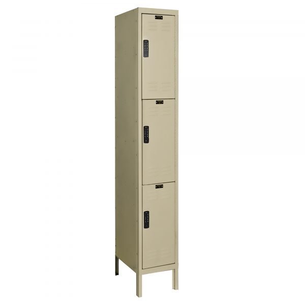Hallowell UEL1288-3A-PT DigiTech Electronic Locker, Three Tier (78"H x 12"W, Tan, Add-On)