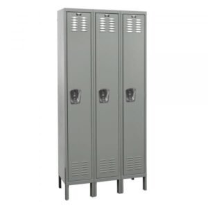 Hallowell USS1888-6 Stainless Steel Locker, Six Tier (78"H x 18"W, Silver, Starter)