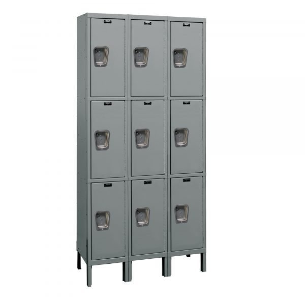 Hallowell UY3288-3A-HG Maintenance-Free Quiet Locker, Triple Tier (78"H x 36"W, Dark Gray, Add-On)
