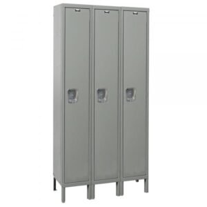 Hallowell UY3548-1HG Maintenance-Free Quiet Locker, Single Tier (78"H x 45"W, Dark Gray, Starter)
