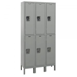Hallowell USS3888-1A Stainless Steel Locker, Single Tier (78"H x 54"W, Silver, Add-On)