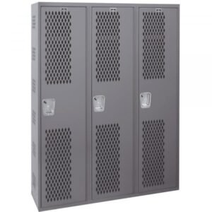 Hallowell HWBA282-111HG Welded Single-Point Vented Locker, Single Tier (72"H x 36"W, Dark Gray, Starter)