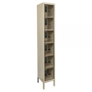 Hallowell UESVP1258-6PT DigiTech Safety-View Plus Locker, Six Tier (78"H x 12"W, Tan, Starter)