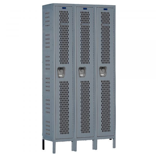 Hallowell U3258-6HG Premium Steel Locker, Six Tier (78"H x 36"W, Dark Gray, Starter)