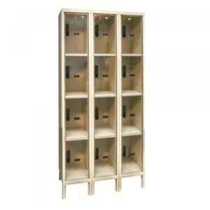 Hallowell UESVP3228-4A-PT DigiTech Safety-View Plus Locker, Four Tier (78"H x 36"W, Tan, Add-On)