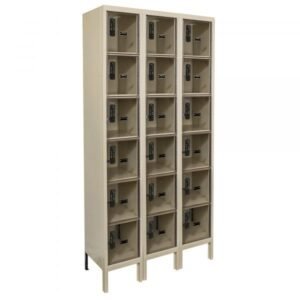 Hallowell UESVP3288-6PT DigiTech Safety-View Plus Locker, Six Tier (78"H x 36"W, Tan, Starter)