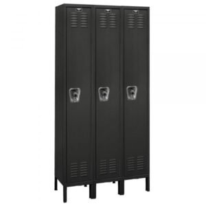 Hallowell UW3282-3A-W-RO All-Wood Club Locker, Triple Tier (72"H x 36"W, Brown, Add-On)