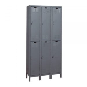 Hallowell UH3258-2A-HG Value Max Locker, Double Tier (78"H x 36"W, Dark Gray, Add-On)