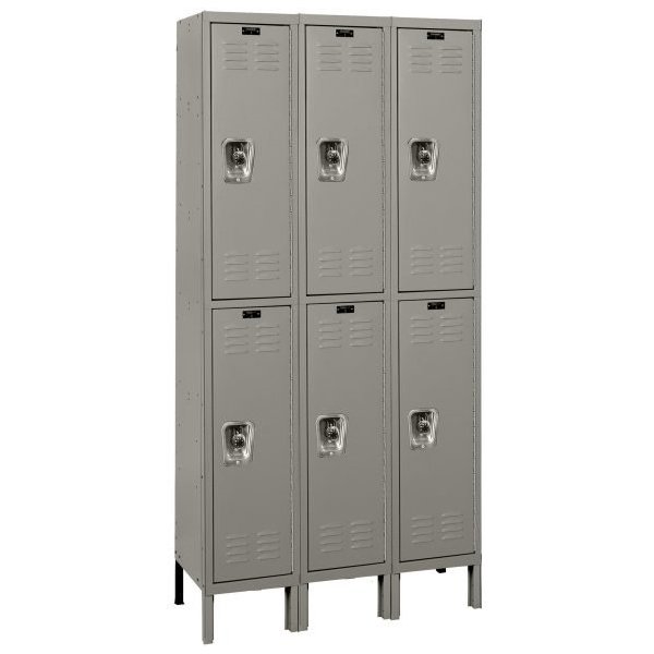 Hallowell URB3228-2A-HG ReadyBuilt Locker, Double Tier (78"H x 36"W, Dark Gray, Add-On)