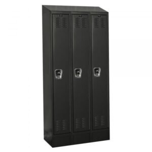 Hallowell U3258-3MB Premium Steel Locker, Triple Tier (78"H x 36"W, Blue, Starter)