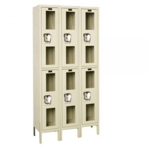 Hallowell USV3228-2A-PT Safety-View Locker, Double Tier (78"H x 36"W, Tan, Add-On)
