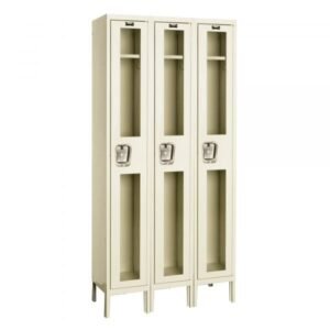 Hallowell U3258-3HG Premium Steel Locker, Triple Tier (78"H x 36"W, Dark Gray, Starter)