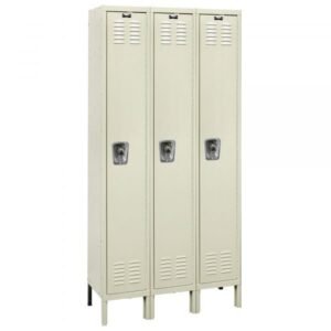 Hallowell UW3288-3A-MEW Metal-Wood Hybrid Locker, Triple Tier (78"H x 36"W, Black, Add-On)