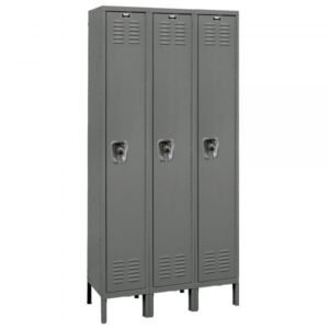 Hallowell U3282-3A-MP Black Tie Locker, Triple Tier (72"H x 12"W, Black, Add-On, MP Code)