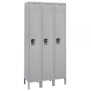 Hallowell U3282-3MP Black Tie Locker, Triple Tier (72"H x 12"W, Black, Starter, MP Code)
