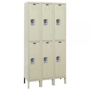 Hallowell URB3288-2A-PT ReadyBuilt Locker, Double Tier (78"H x 36"W, Tan, Add-On)