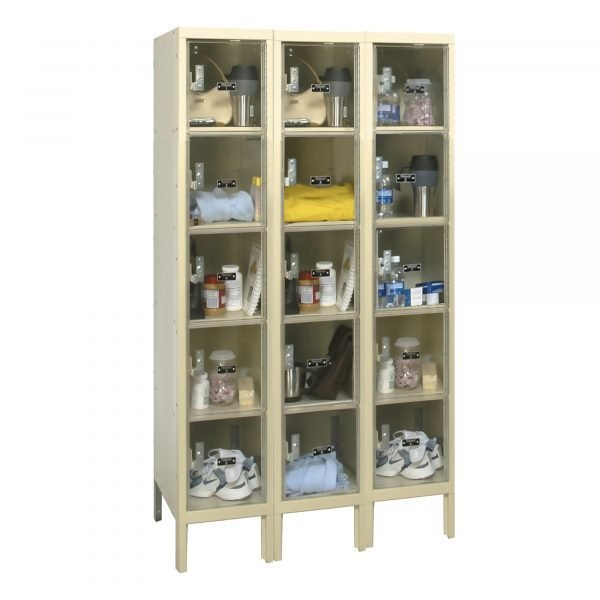 Hallowell USVP3256-5PT Safety-View Plus Locker, Five Tier (66"H x 36"W, Tan, Starter)