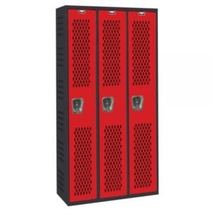 Hallowell URB3258-6ASB-PL ReadyBuilt Sloped-Top Locker, Six Tier (83"H x 36"W, Gray, Starter)