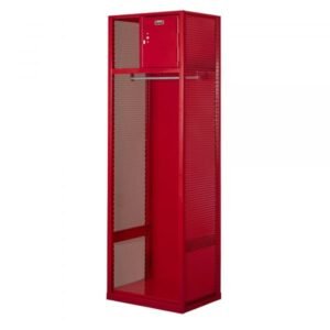 Hallowell WSBN442-1C-RR Welded Sport Locker with Bench Red