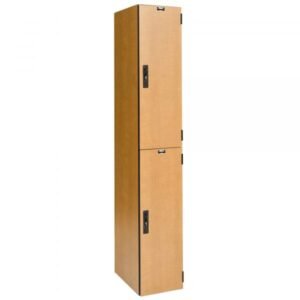 Hallowell PHL1282-2A-FA VersaMax Phenolic Locker, Double Tier (72"H x 12"W, Brown, Add-On)