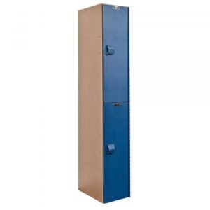 Hallowell HPL1282-2A-TB AquaMax Plastic Locker, Double Tier (72"H x 12"W, Blue, Add-On)