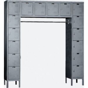 Hallowell U1788-16HG 16-Person Premium Locker, 78"H x 72"W, Dark Gray (Starter)