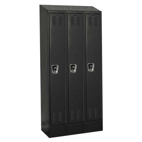 Hallowell U3288-3A-ME Premium Steel Locker, Triple Tier (78"H x 36"W, Black, Add-On)