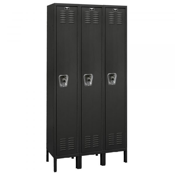 Hallowell UW3582-3A-W-RO All-Wood Club Locker, Triple Tier (72"H x 45"W, Brown, Add-On)