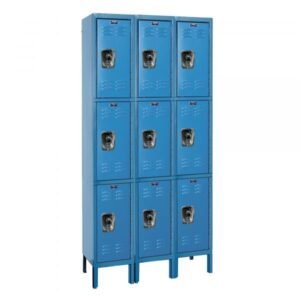 Hallowell URB3258-3A-MB Triple Tier ReadyBuilt Locker 78in H Blue