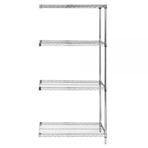 Quantum AD54-3660S 4-Shelf SS Wire Rack (54"H, 36"D x 60"W, Adder)